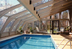 Pool interior facing west